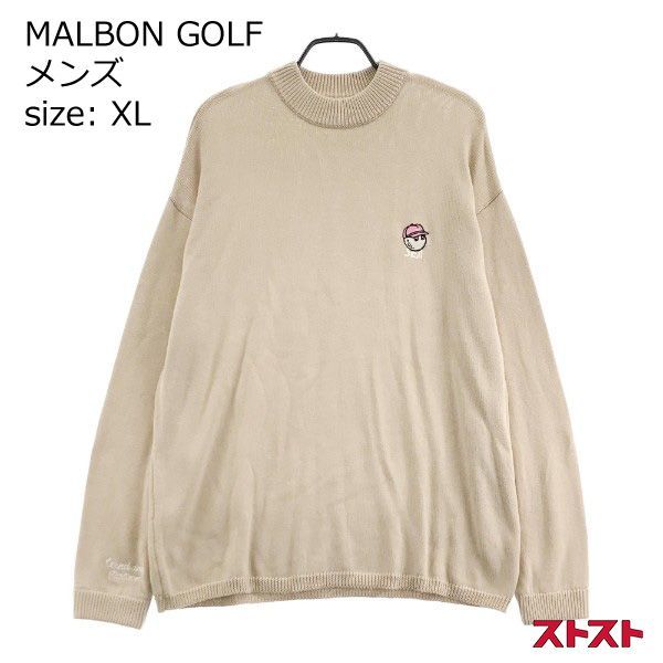 MALBON GOLF WIND AND SEA ニット セーター ベージュ系 XL