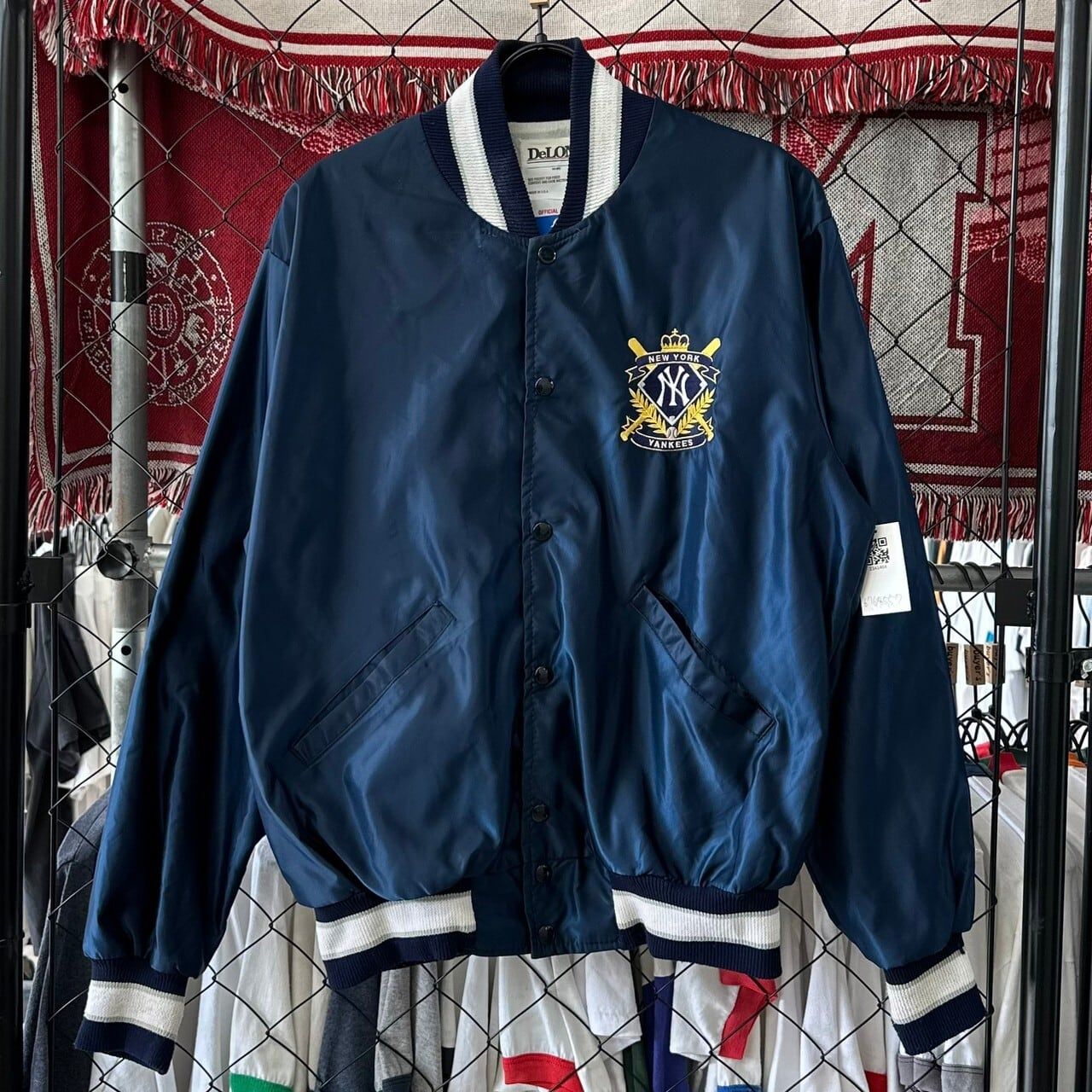 ニューヨークヤンキース スタジャン DeLONG 古着 ヴィンテージ