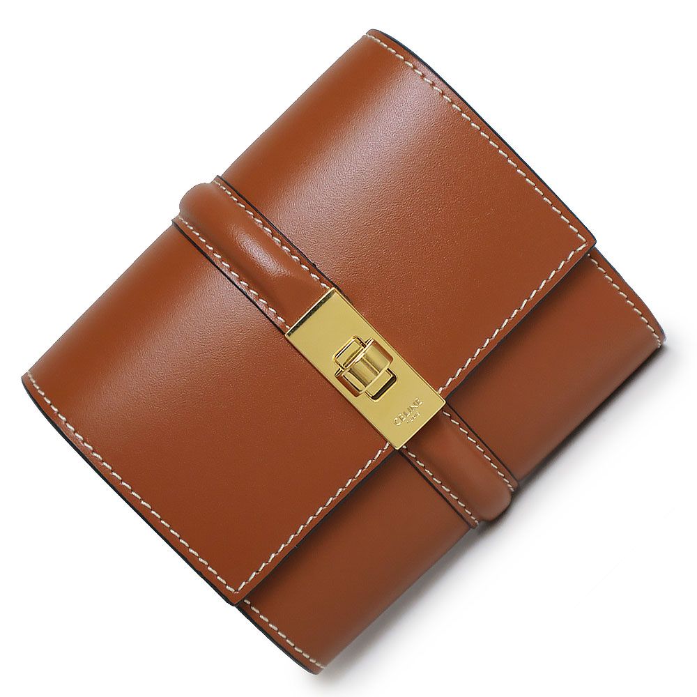 美品✨ セリーヌ スモール トリフォールドウォレット16 セーズ 茶 セリーヌ スモール トリフォールドウォレット16 セーズ 茶