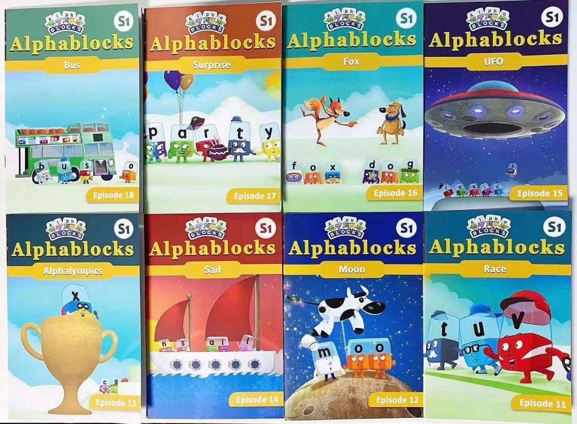 アルファブロックス　アニメ英語絵本　マイヤペン付　alphabetアルファベット アルファブロックス アニメ英語絵本 マイヤペン対応 alphabet