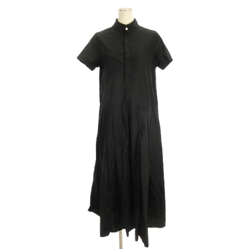 ■ユニバーサルティシュ UNIVERSAL TISSU *バックレススモックドレス*コットン布帛エプロンワンピースブラックレディース0419【31D91】 UNIVERSAL TISSU ユニバーサルティシュ ナチュラルタイプ