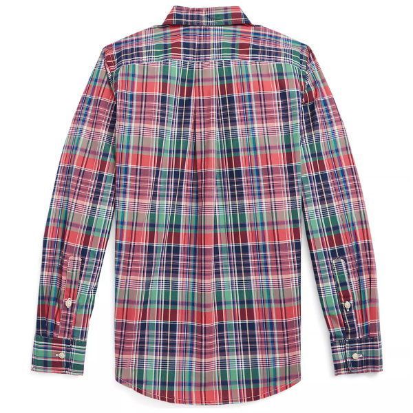 ラルフローレン 長袖プラッドポプリンシャツ