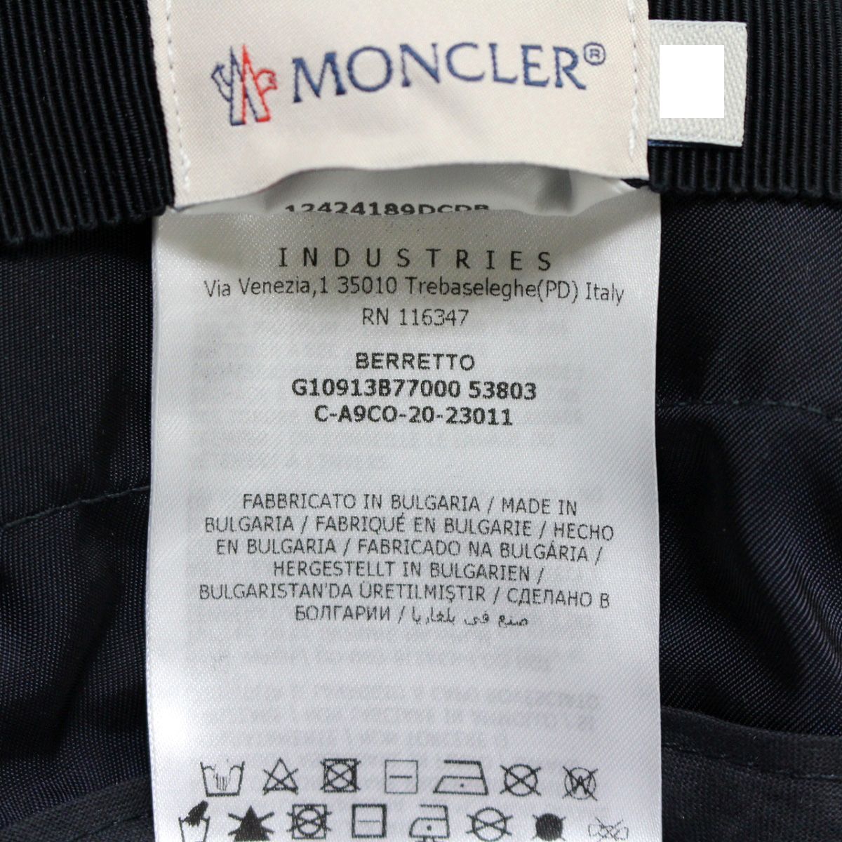 3 MONCLER モンクレール 3B77000 53803 ネイビー ロゴ バケットハット 