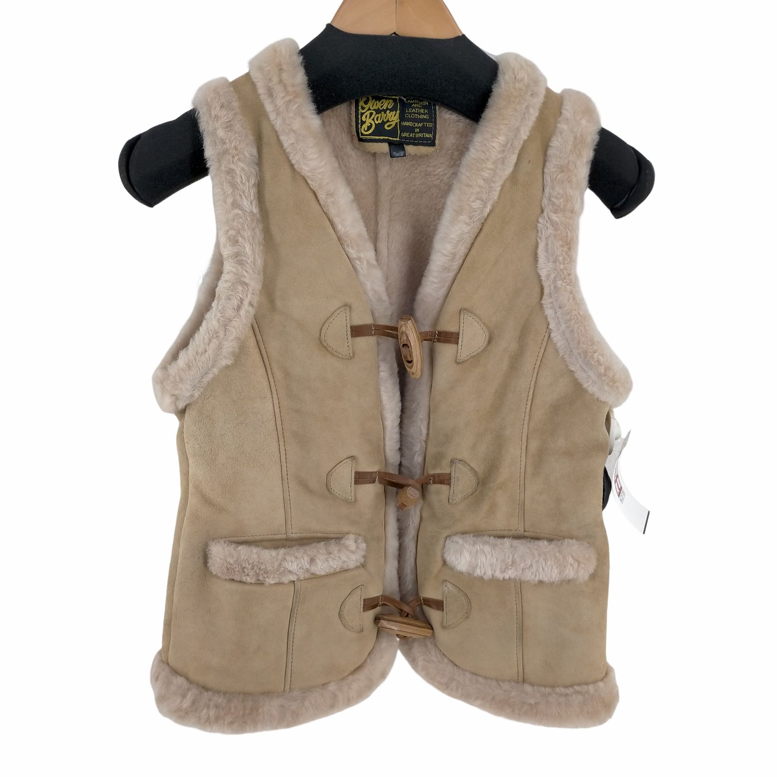イギリス製 オーウェンバリー ムートン ベスト 羊革