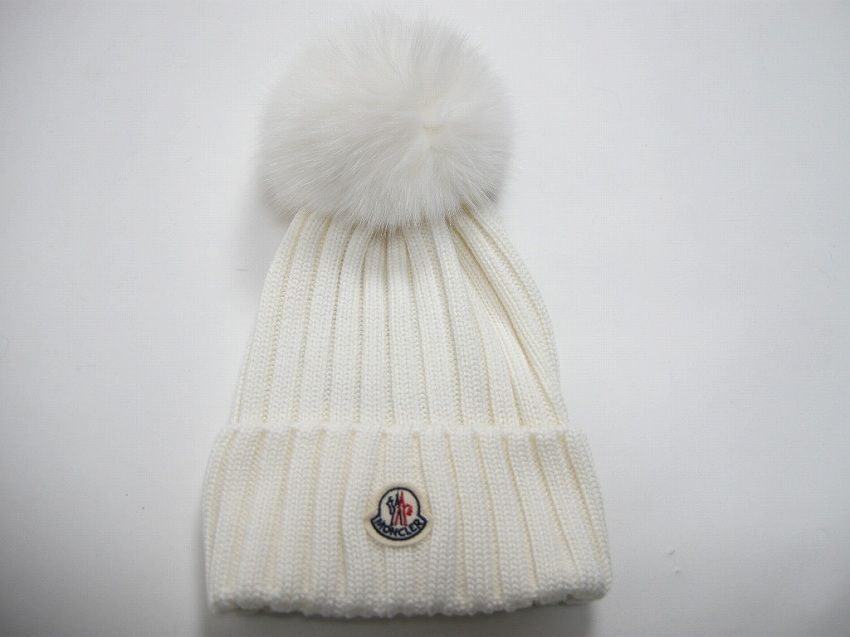 MONCLER ファー付きニット帽 ホワイト 楽天市場】モンクレール 帽子 ニット帽 ホワイト メンズ MONCLER