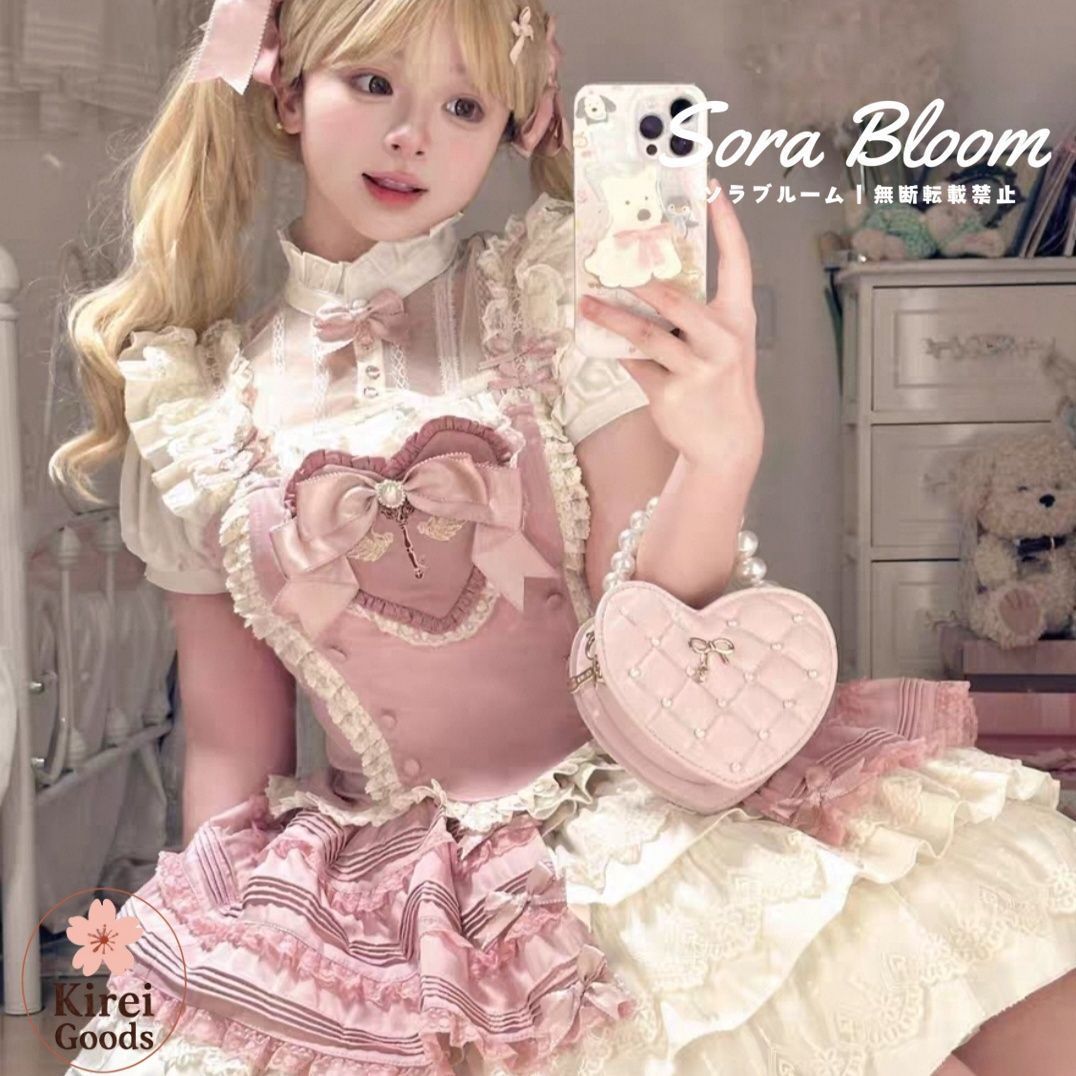 新品未使用 レディース ロリータ 魔法少女風ワンピース 3点
