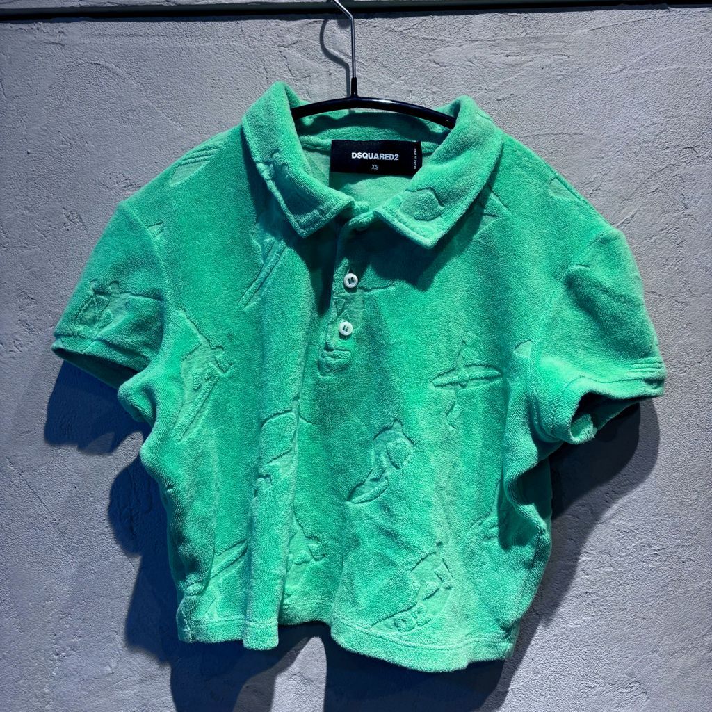 Dsquared2 ディースクアード 23SS Cropped Polo Shirt ポロシャツ S72GL0027S24527 グリーン size XS 代官山A10