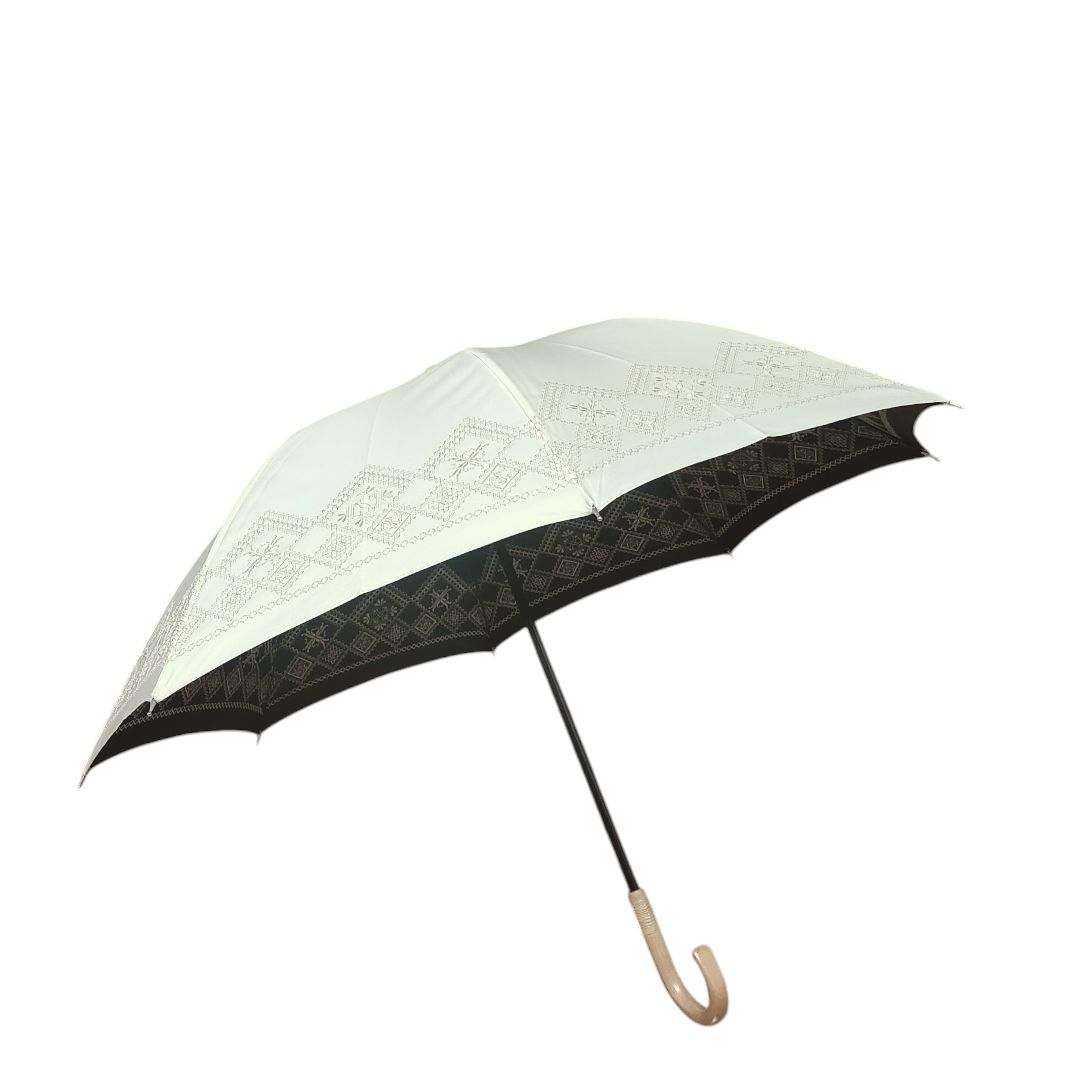 通販生活 遮熱ナノ日傘 日蔭だまり 長傘 折りたたみ可能 ブラック