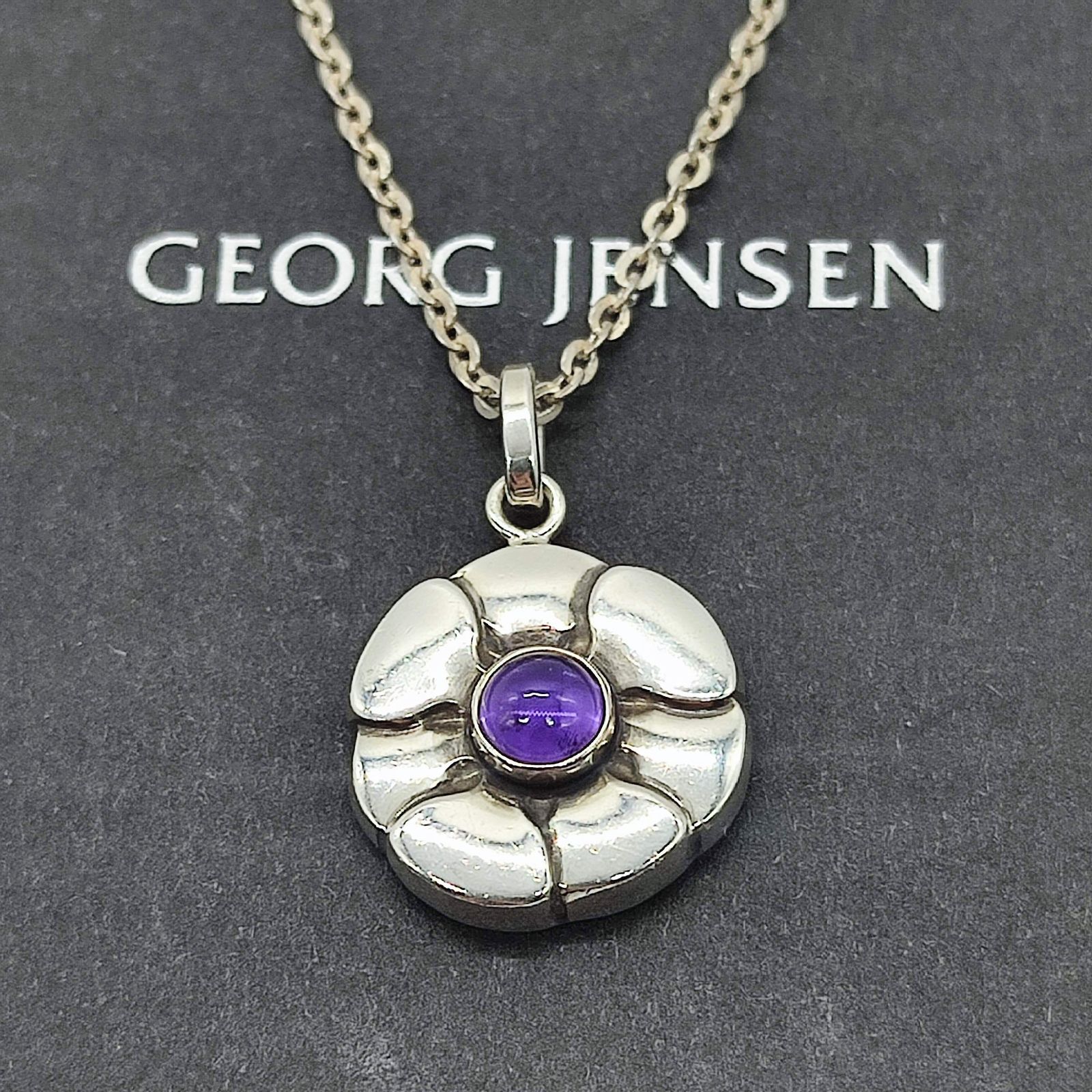美品 ジョージジェンセン 436 フラワー アメシスト トップ 美品 ジョージジェンセン 436 フラワー アメシスト トップ