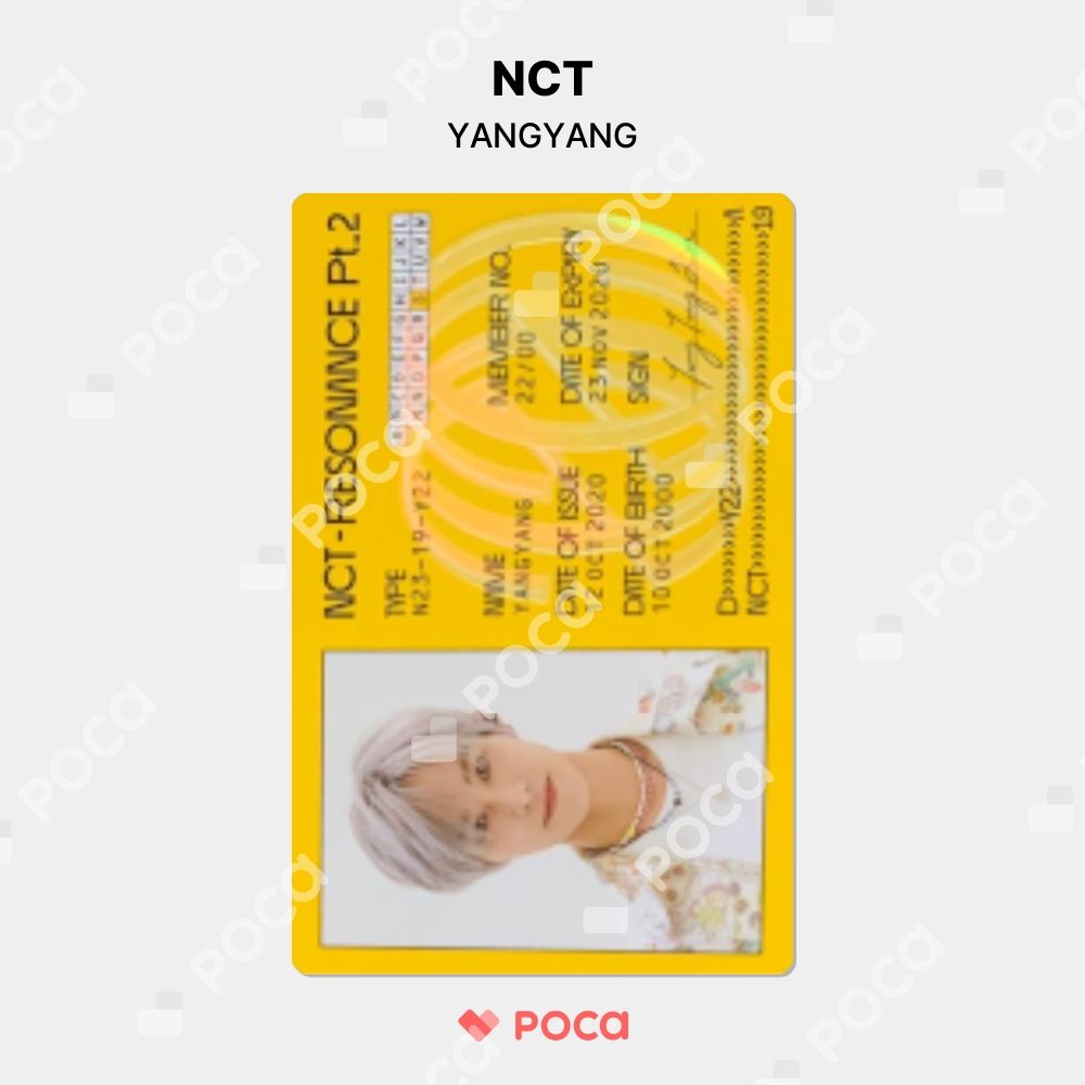 NCT 2020 RESONANCE departure ヤンヤン トレカ NCT ヤンヤン トレカ RESONANCE Pt.2 Departure Ver. アルバム