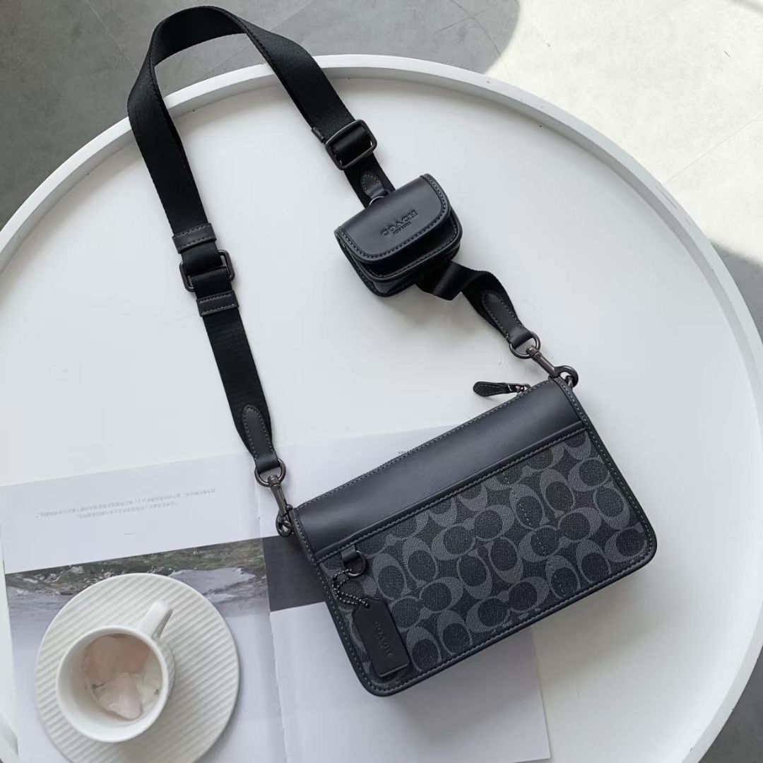 HERITAGE コーチ|COACH バッグ C8141 ミッドナイトブルー ブロック シグネチャー ショルダーバッグ ボディーバッグ クロスボディー