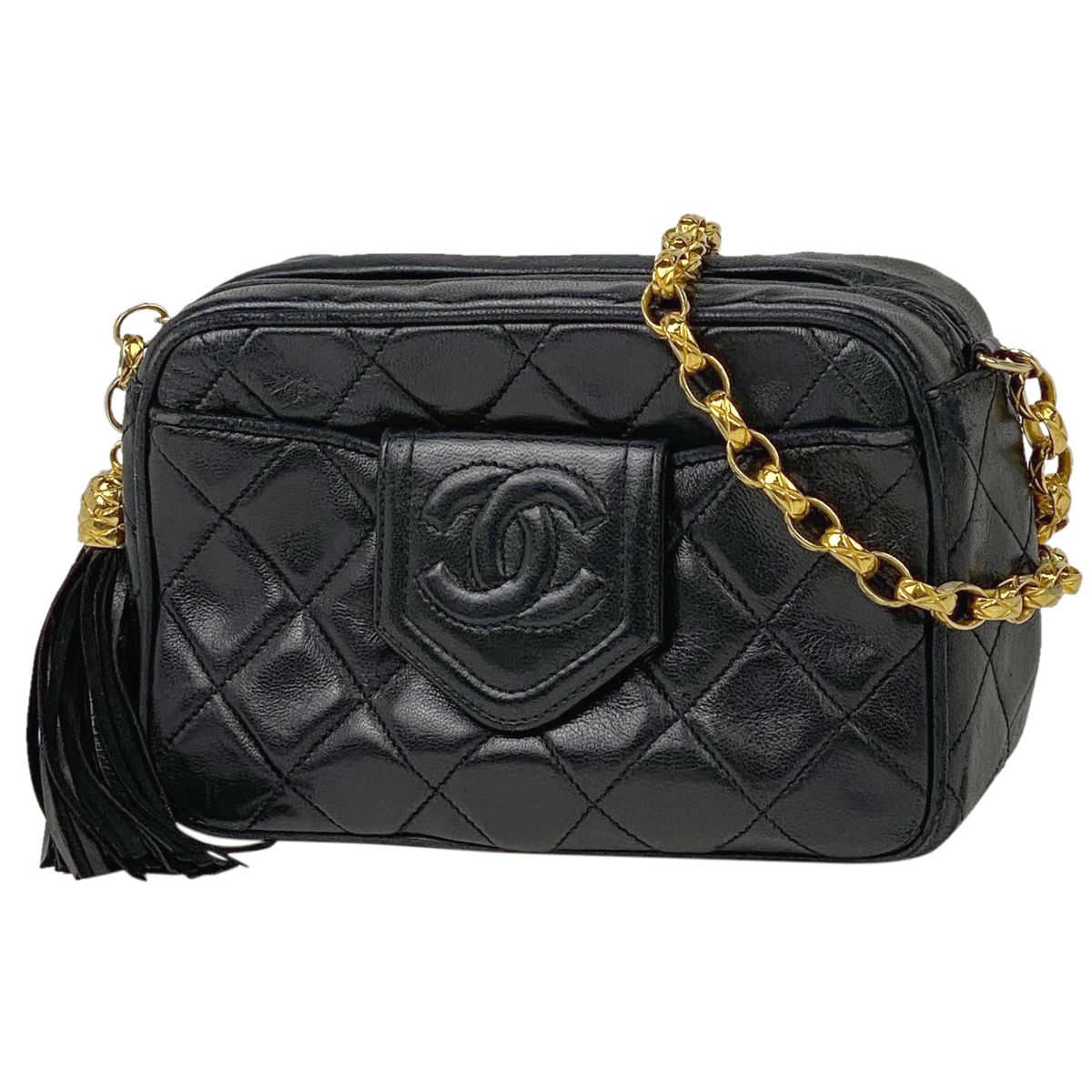 シャネル CHANEL ココマーク フリンジ チェーン ショルダーバッグ