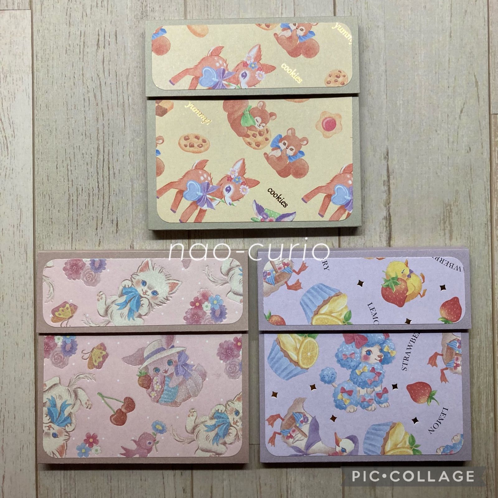 ミニ蛇腹ファイル 4点セット♡(イエロー) - クラフト・布製品