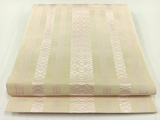 平和屋着物＊夏物 本場筑前博多織 八寸名古屋帯 紗献上 正絹 逸品 未  