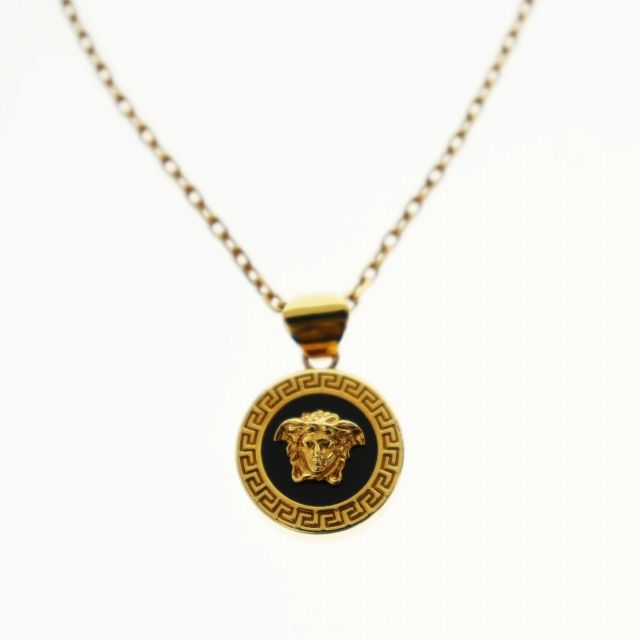 ヴェルサーチ ヴェルサーチェ VERSACE メドゥーサ コイン ネックレス ゴールド ブランド古着ベクトル AA ▲ 250425
