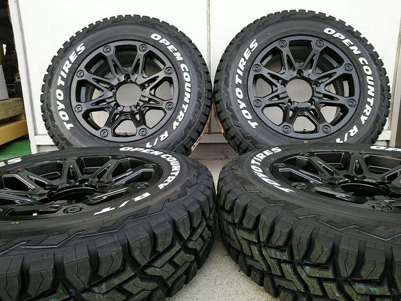 TOYO TIRES 夏タイヤセット ジムニー JB64 JB23 16インチ タイヤホイール 4本セット BDX08 TOYO OPENCOUNTRY RT 185/85R16 ホワイトレター