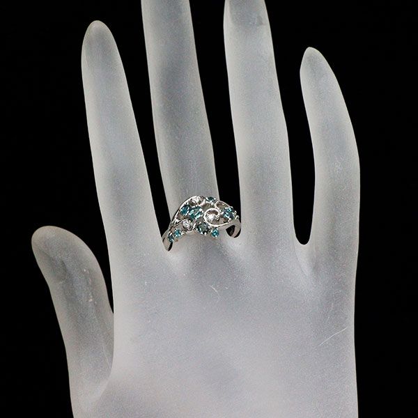 Pt900 アレキサンドライト ダイヤ 計0.76ctリング 希少 Pt900 アレキサンドライト ダイヤモンド リング 0.76ct D1.09ct