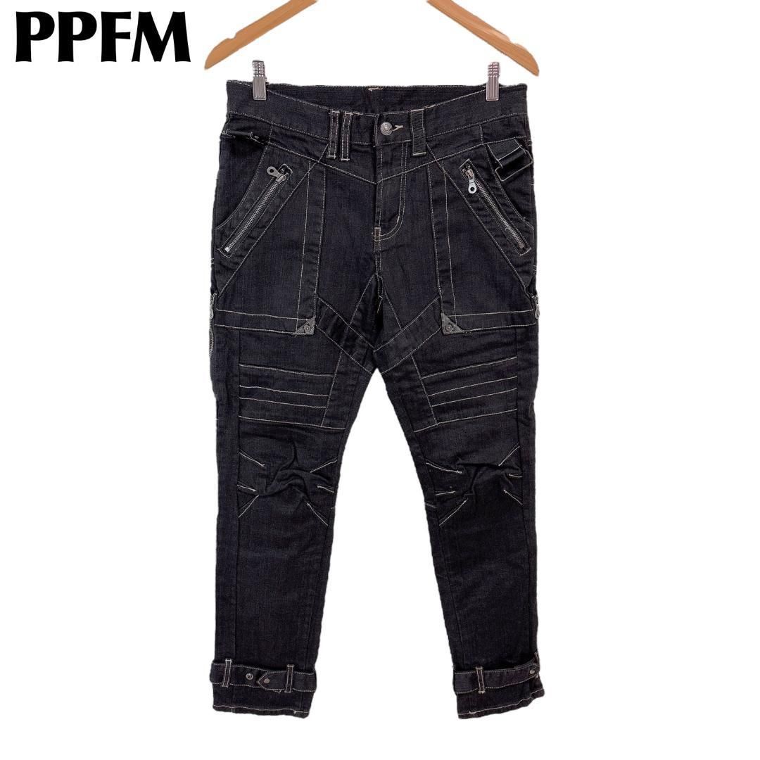 ピーピーエフエム PPFM デニムパンツ ジップギミック S