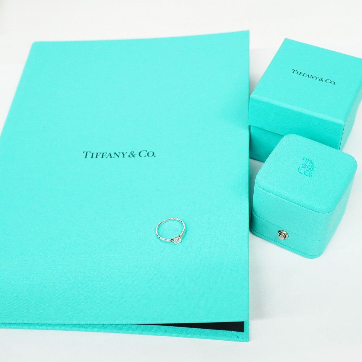 5jeb0317】ティファニー リング ハーモニー 1PD Pt950 プラチナ  