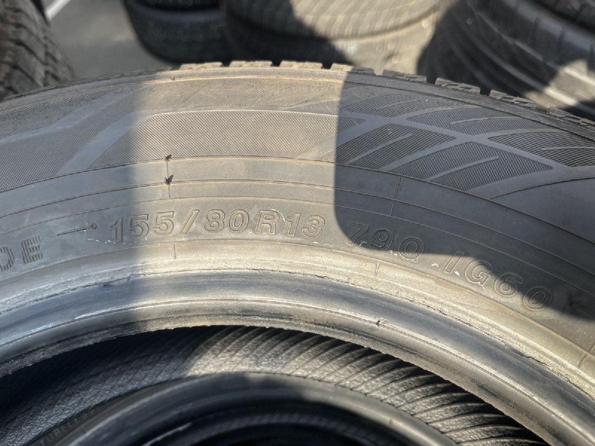 寓話的な YOKOHAMA ice GUARD iG60 155 80R13 13インチ スタッドレス 4本 23年製 バリ溝 ヴィッツ パッソ プラッツ等 KTC328 【ネット限定】