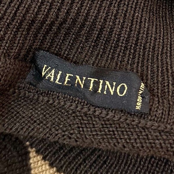 セーター ヴァレンティノ VALENTINO レア wnc ヴァレンティノ VALENTINO ニット・セーター こげ茶 ベージュ