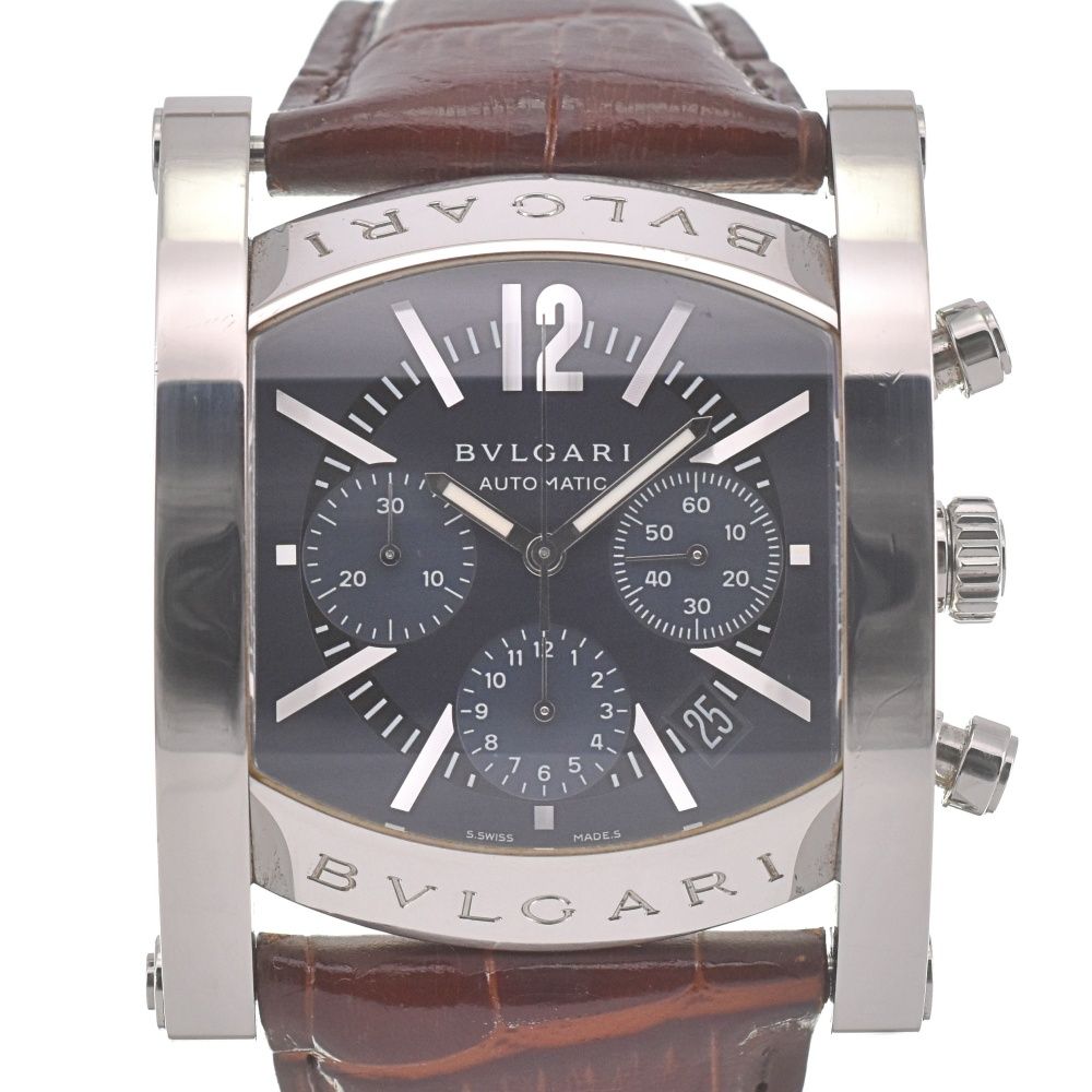ブルガリ BVLGARI AA48SCH アショーマ クロノグラフ デイト 自動巻き メンズ I 139891