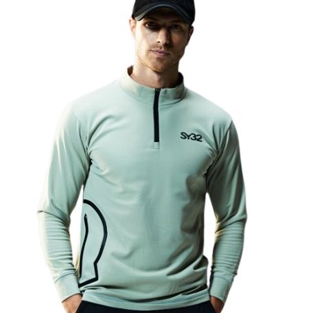 SY32 by SWEET YEARS ゴルフウェア ハーフジップシャツ Tシャツ メンズ