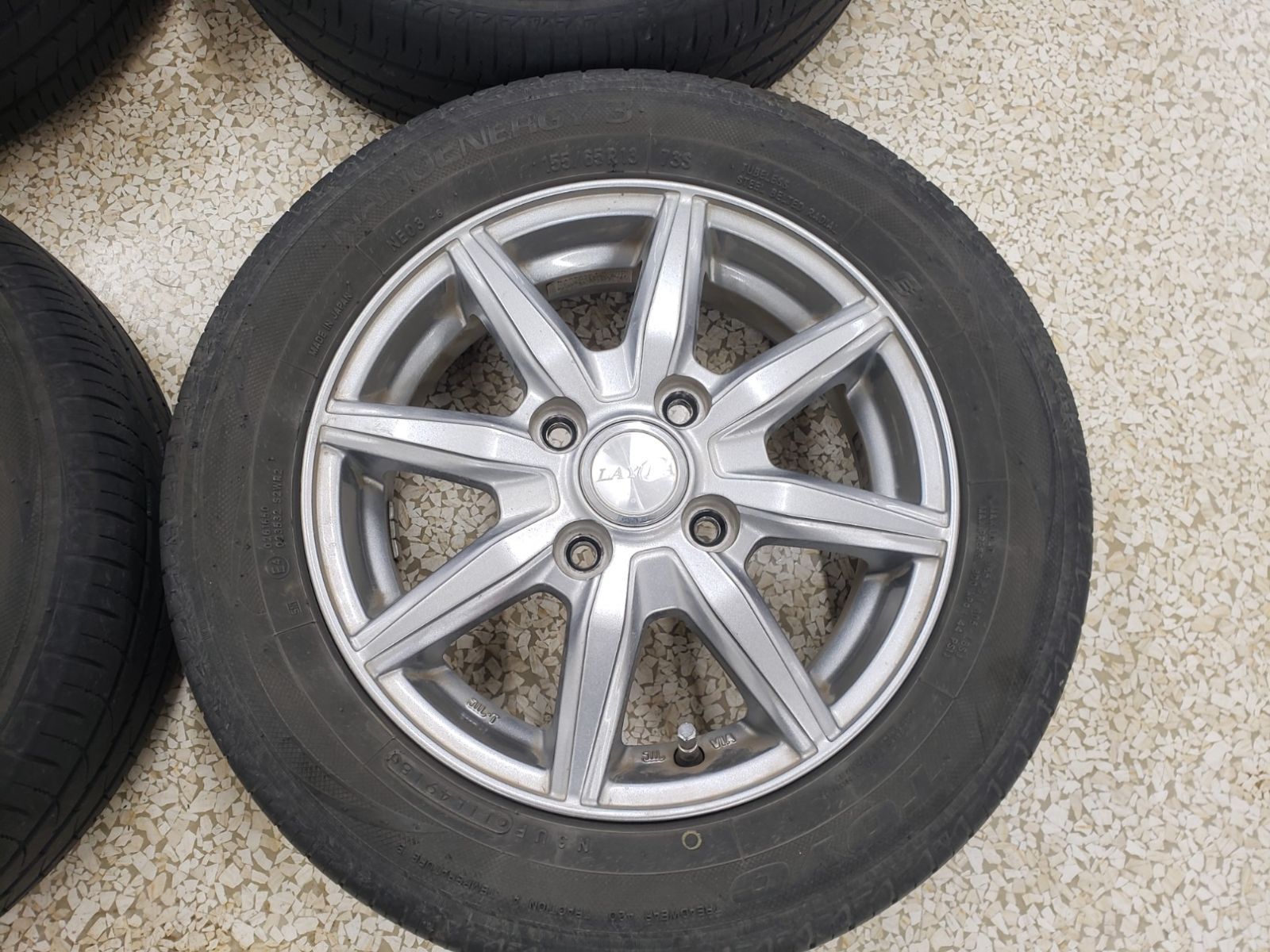 ◎傷 少 外したて すぐ使えます13in 4j 42 100 4H 良溝国産155 65R13 検 ライフ ワゴンR ラパン ハイゼット エブリィトゥデイ