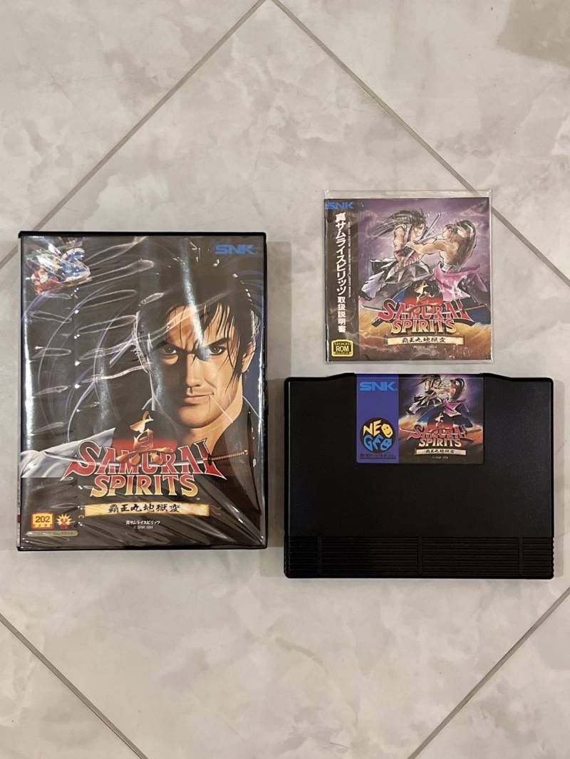 SNK ネオジオ ROM 真サムライスピリッツ 覇王丸地獄変 取説付 NEO-GEO ゲームソフト