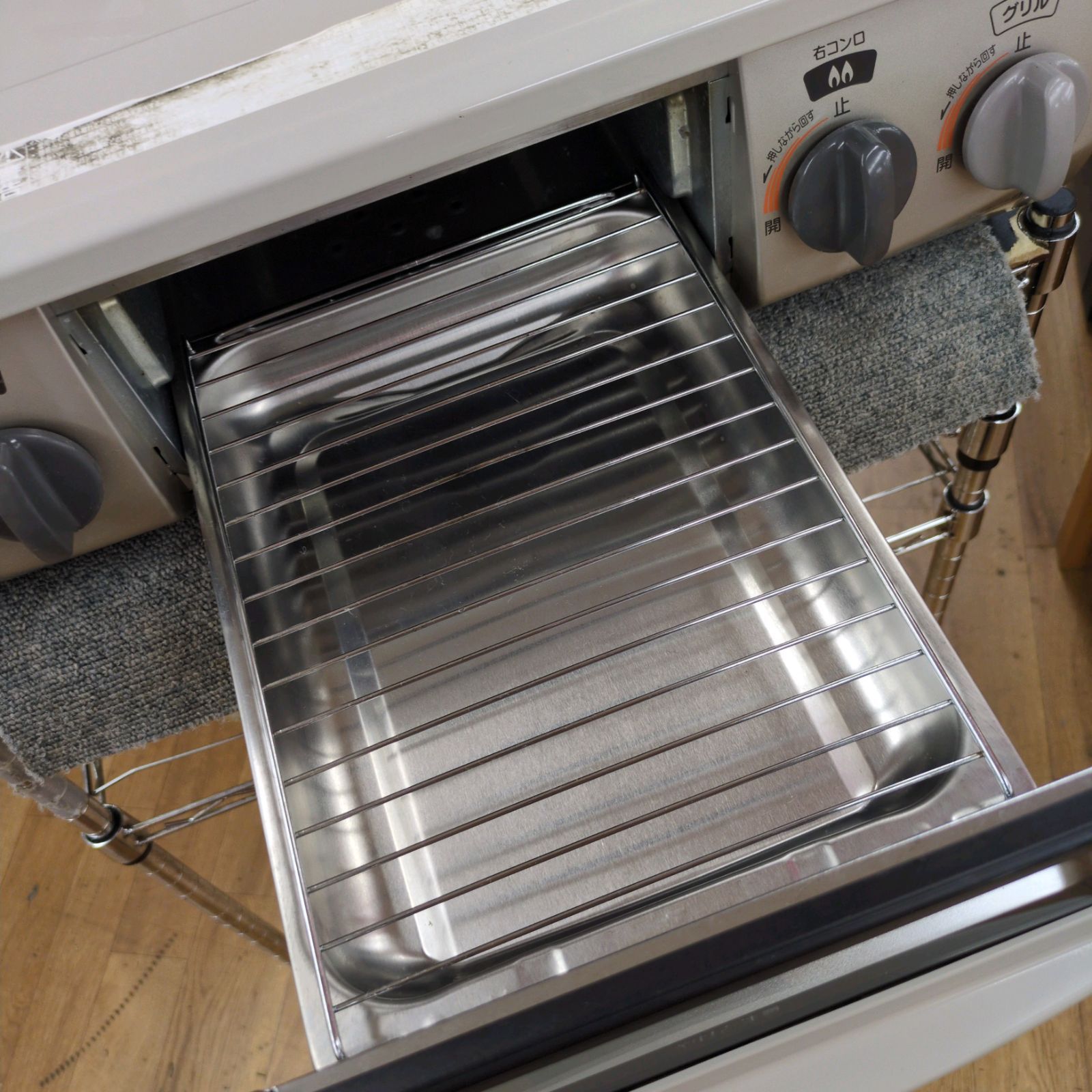 J236 ☆グリル使用感☆2017年製☆Rinnai☆都市ガスコンロ☆水無し片面