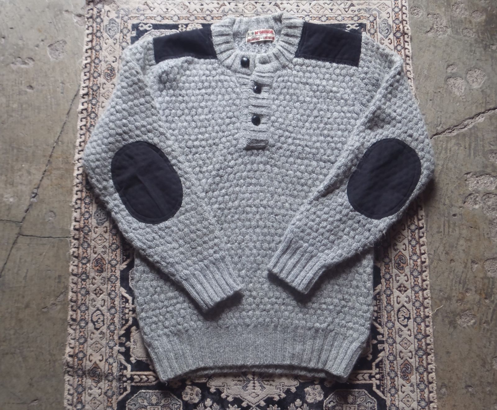 【未使用品級】80s マクレガー ポップコーン ウールニット セーター L 80s90s マクレガー ポップコーン ウールニット セーター M