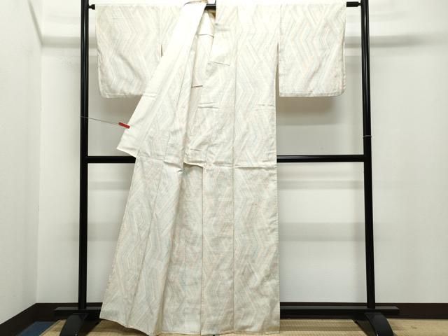 平和屋着物▽上質な紬 単衣 吉祥文 正絹 逸品 CAAQ0252vf