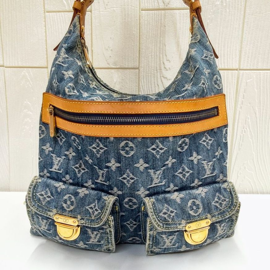 極美品 希少 廃盤】LOUIS VUITTON ルイヴィトン モノグラム デニム バギーGM ブルー ユニセックス バッグ  （SNA）0240408070008RS - メルカリ