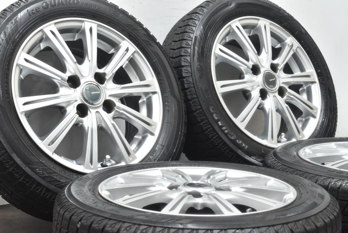 大 ミルアス 14in 5.5J 38 PCD100 ヨコハマ アイスガード iG60 165 65R14 タンク ルーミー パッソ トール ジャスティ