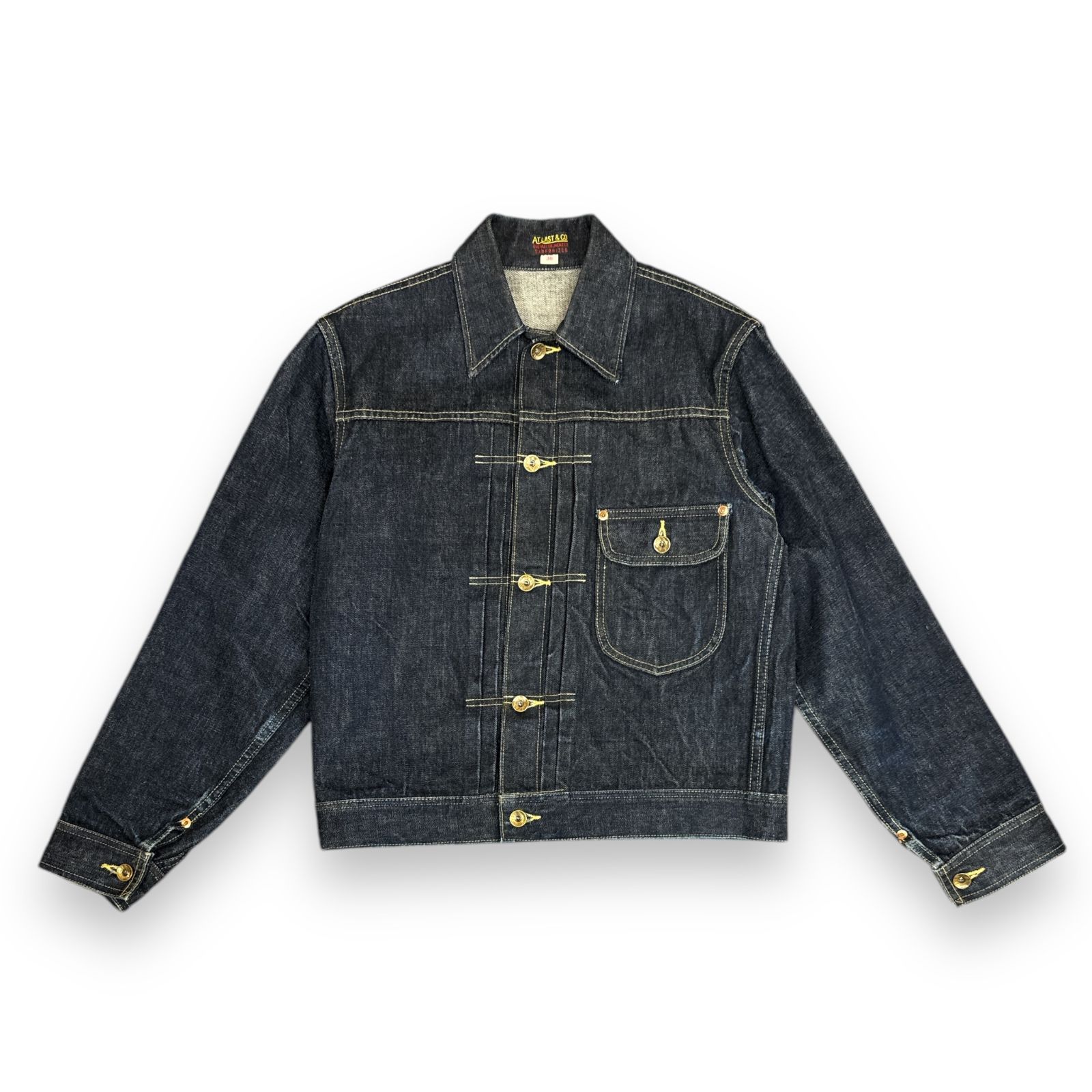 AtLast&Co. 147J Denim Jacket デニムジャケット Gジャン アットラスト インディゴ 38 79871A6 - メルカリ