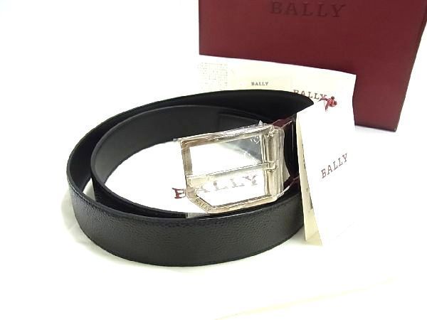 □新品□未使用□ BALLY バリー レザー ベルト リバーシブル 表記