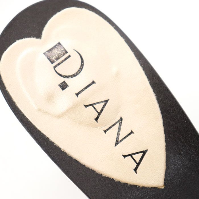 ダイアナ サンダル ビッグリボン ハイヒール スクエアトゥ ブランド 日本製 シューズ 靴 レディース 24.5cmサイズ ホワイト DIANA