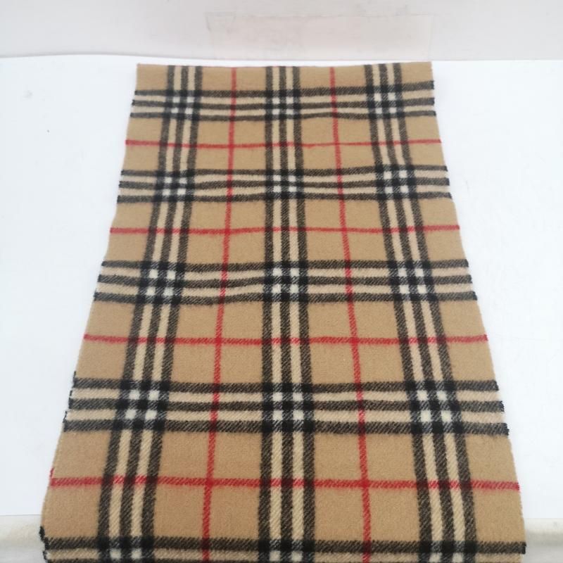 【良品】バーバリーロンドン　ウールマフラー　ノバチェック　赤　イングランド製 BURBERRY バーバリー マフラー ノバチェック ウール マフラー