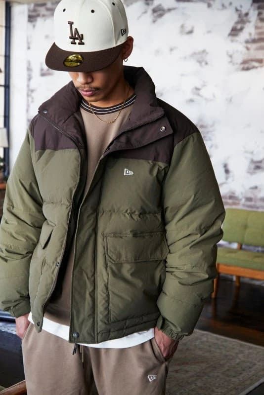 新品タグ付 NEW ERA ニューエラ ダウンジャケット L カーキ 楽天市場】【送料無料】NEWERA ニューエラ 正規品 ダウン ジャケット