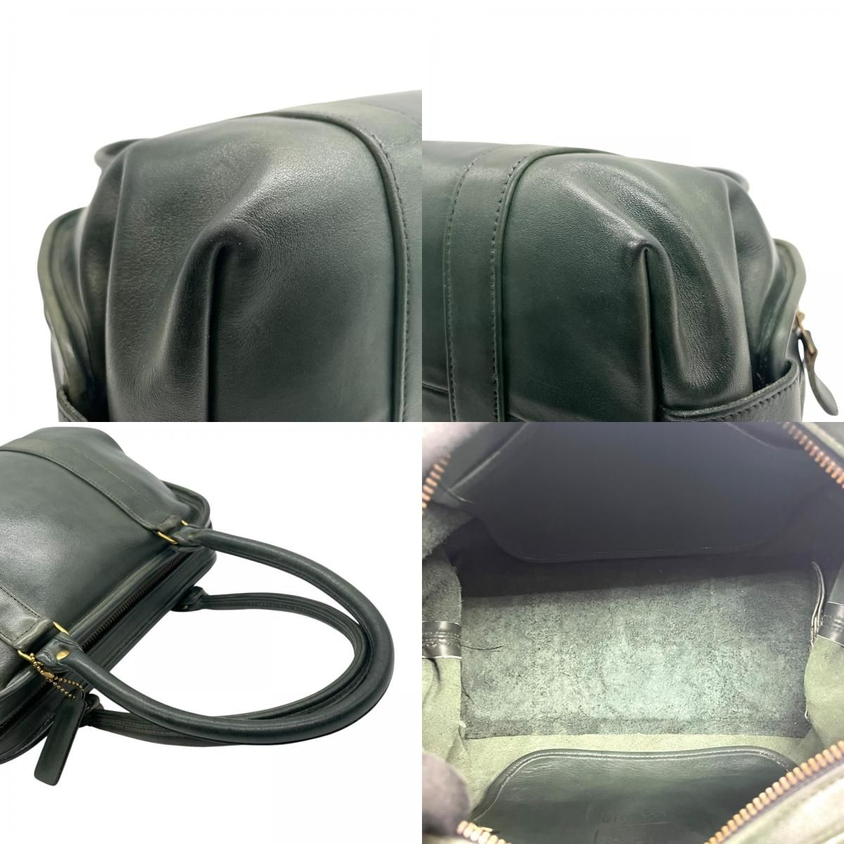 オールドコーチ　希少レア　グラブタンレザー コインケース　グリーン 希少 COACH コーチ オールドコーチ ハンドバッグ グリーン 緑