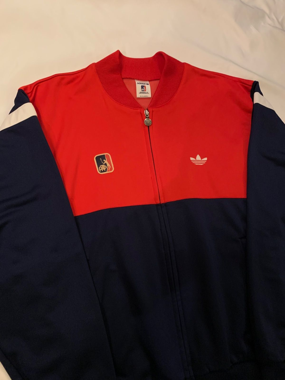 デッドストックadidasアディダスvintageナイロンジャケットATP 80's Vintage adidas ATP Track Jacket ORANGE/BLACK MADE IN