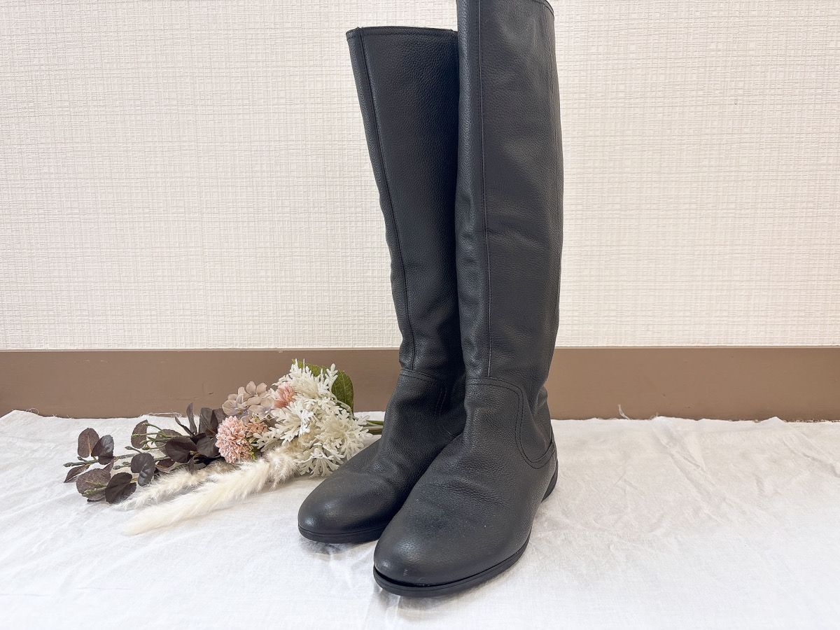 【訳アリ品】GUCCI◆ロングブーツ/38/BLK