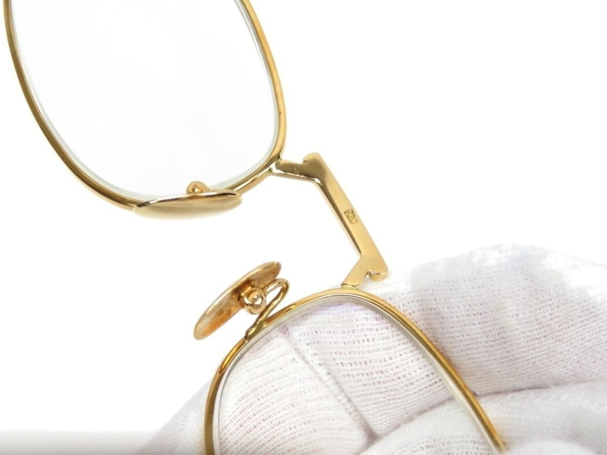■美品■　ショパール メガネ ハッピー ダイヤ YG C905 【A39902】 Chopard - □美品□ ショパール メガネ ハッピー ダイヤ YG C905