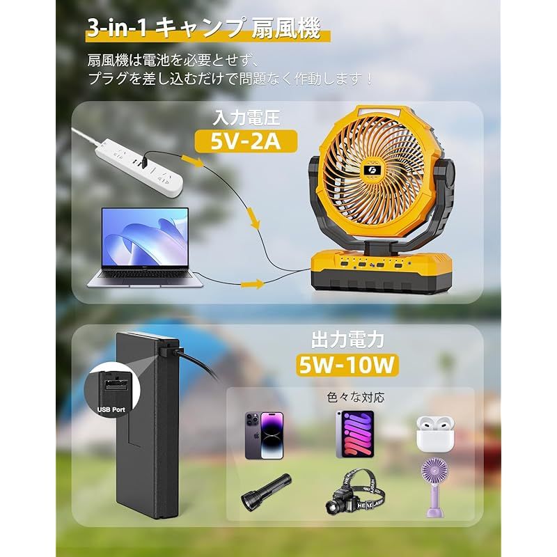 圧倒的に大容量電池 サーキュレーター リモコン式 車中泊 圧倒的に大