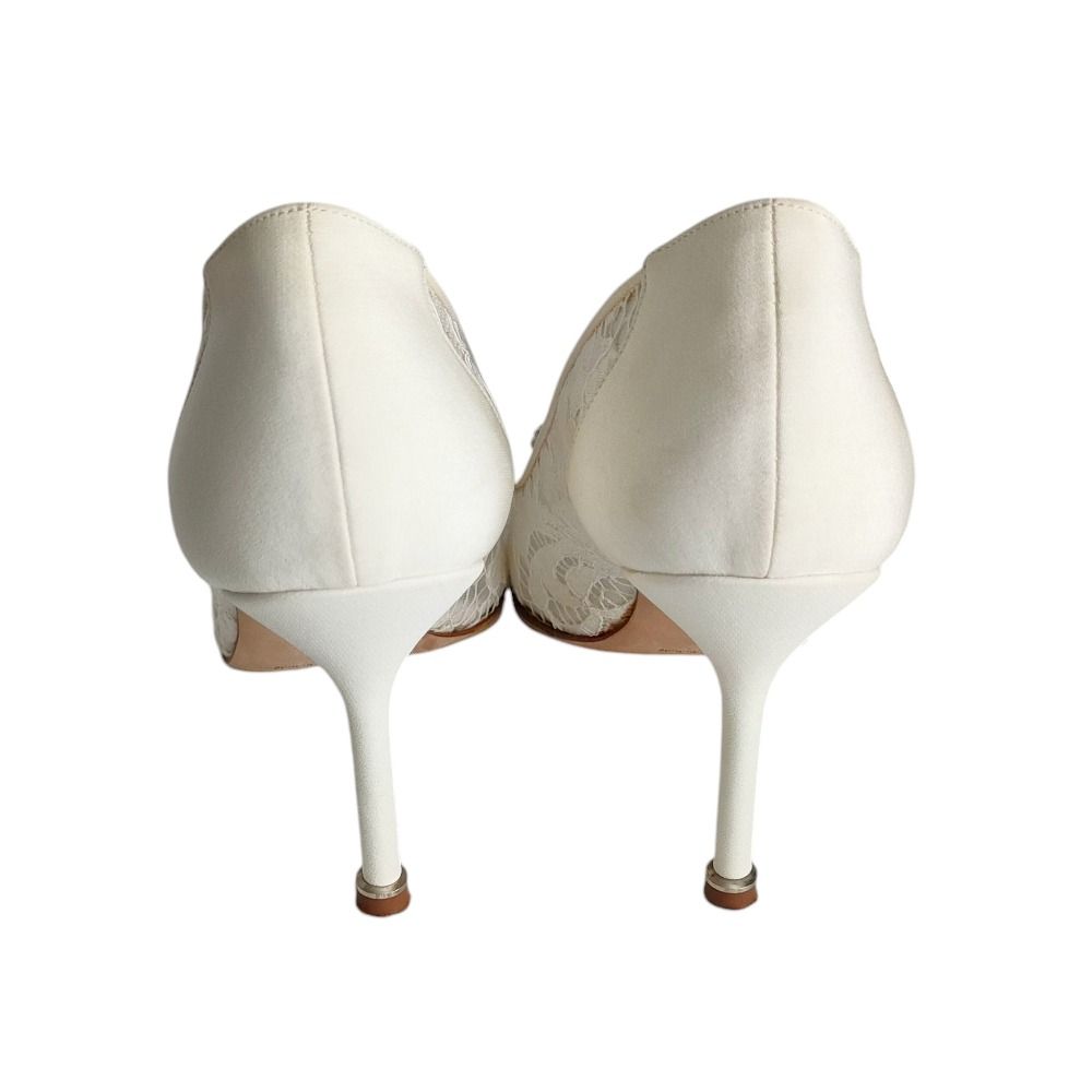 美品✨ マノロブラニク ハンギシ サテン パンプス 37 ブラック ビジュー マノロブラニク ハンギシ ビジューパンプス 37 ブラック 中古】マノロ