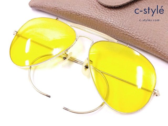 F077 人気 RayBan レイバン サングラス ゴールド B-L Outdoorsman II Ambermatic | Q