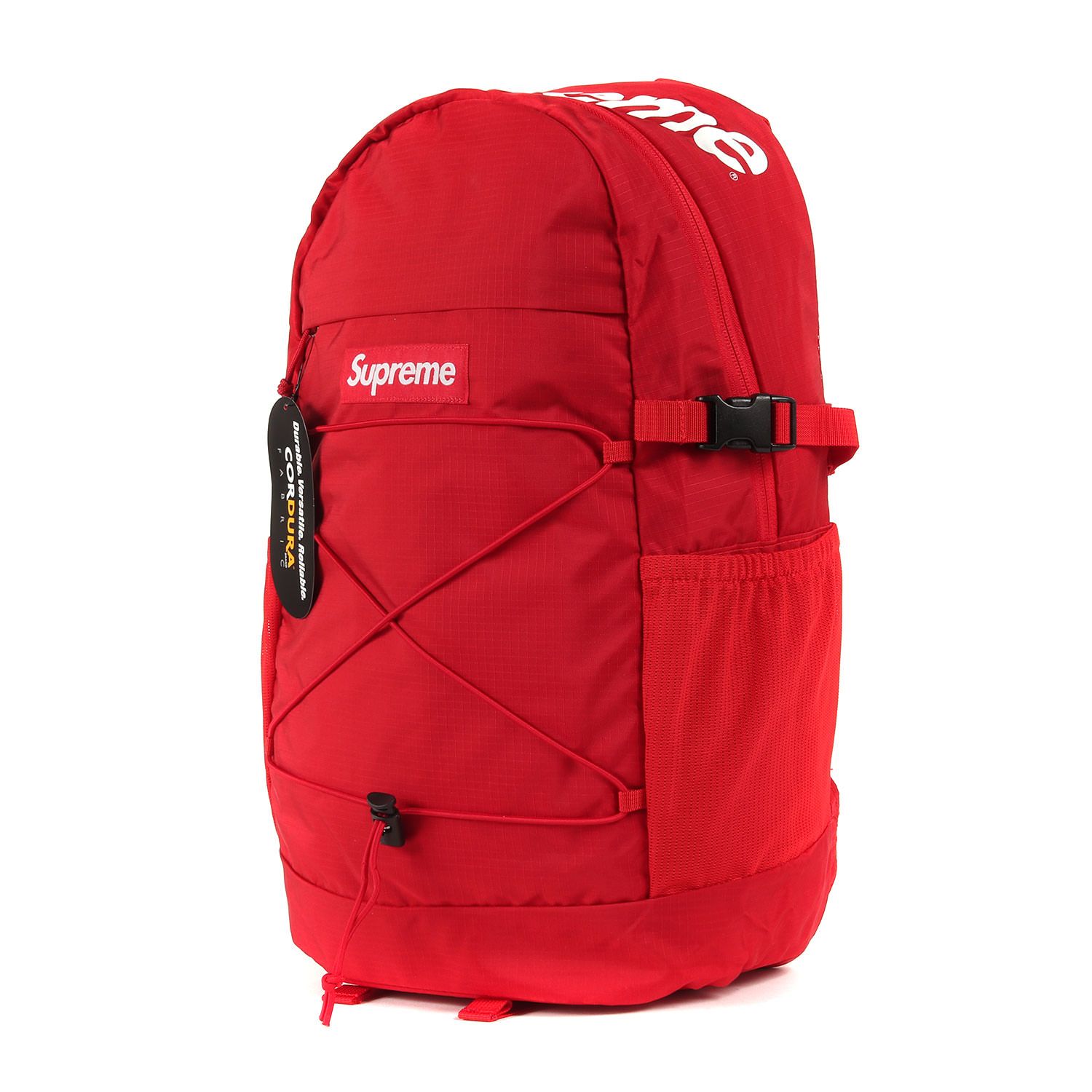新品 Supreme シュプリーム 16SS コーデュラナイロン リップストップ バックパック(Backpack) レッド 赤 BOX LOGO カバン【メンズ】