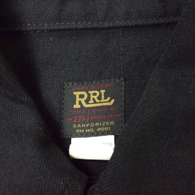 RRL ダブルアールエル Lot 271 Trucker Jacket Unlined Worn In Black