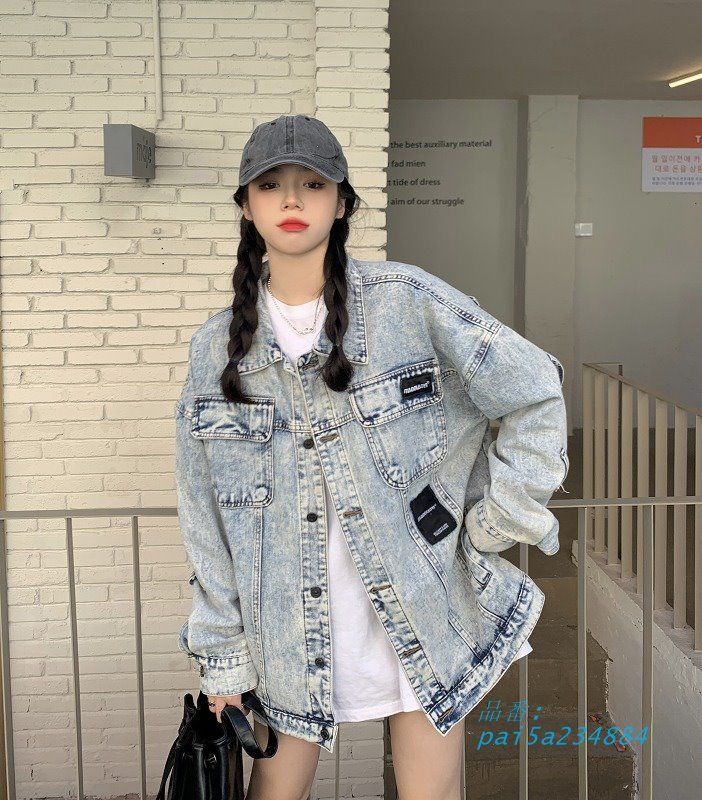 デニムジャケット韓国ファッ