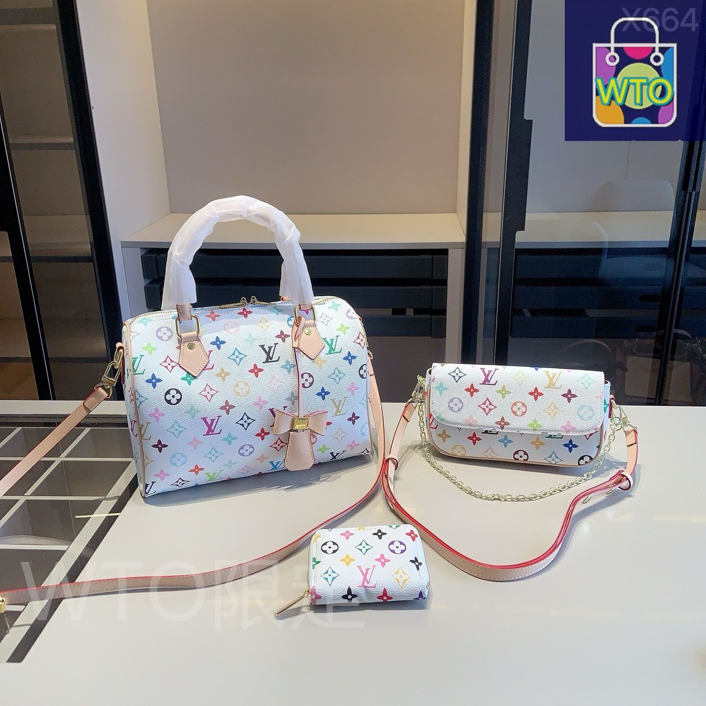 本日特価] 全新シリーズセット X664 - LV ピローバッグ + LV